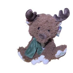 Fiesta Plush 10" Moose Jesus Loves Me Brown‎ Reindeer Stuffed Animal Toy tags